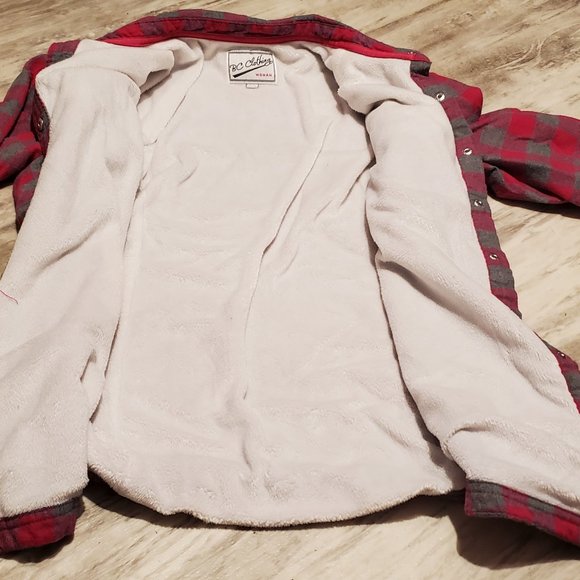 BC Clothing fleece lined button up collard shirt - Picture 9 of 10